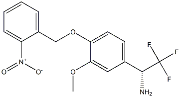 (1R)-2,2,2-TRIFLUORO-1-(3-METHOXY-4-[(2-NITROPHENYL)METHOXY]PHENYL)ETHYLAMINE Struktur