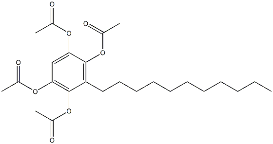 ACETIC ACID 2,4,5-TRIACETOXY-3-UNDECYL-PHENYL ESTER Struktur