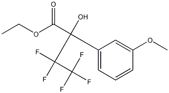 3,3,4,4,4-PENTAFLUORO-2-HYDROXY-2-(3-METHOXYPHENYL)BUTYRIC ACID ETHYL ESTER Struktur