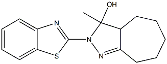 2-(1,3-BENZOTHIAZOL-2-YL)-3-METHYL-2,3,3A,4,5,6,7,8-OCTAHYDROCYCLOHEPTA[C]PYRAZOL-3-OL Struktur