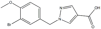 1-(3-BROMO-4-METHOXY-BENZYL)-1H-PYRAZOLE-4-CARBOXYLIC ACID Struktur