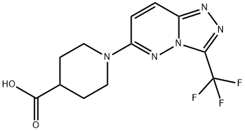 1-[3-(TRIFLUOROMETHYL)[1,2,4]TRIAZOLO[4,3-B]PYRIDAZIN-6-YL]PIPERIDINE-4-CARBOXYLIC ACID Struktur