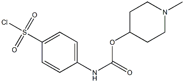 (4-CHLOROSULFONYL-PHENYL)-CARBAMIC ACID 1-METHYL-PIPERIDIN-4-YL ESTER Struktur