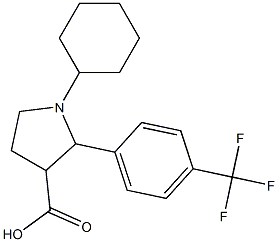 1-CYCLOHEXYL-2-(4-(TRIFLUOROMETHYL)PHENYL)PYRROLIDINE-3-CARBOXYLIC ACID Struktur