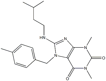 8-(ISOPENTYLAMINO)-1,3-DIMETHYL-7-(4-METHYLBENZYL)-3,7-DIHYDRO-1H-PURINE-2,6-DIONE Struktur