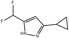 3-CYCLOPROPYL-5-DIFLUOROMETHYL-1H-PYRAZOLE Struktur