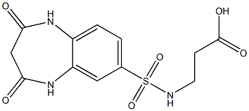 3-[[(2,4-DIOXO-2,3,4,5-TETRAHYDRO-1H-1,5-BENZODIAZEPIN-7-YL)SULFONYL]AMINO]PROPANOIC ACID Struktur