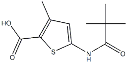 5-[(2,2-DIMETHYLPROPANOYL)AMINO]-3-METHYLTHIOPHENE-2-CARBOXYLIC ACID Struktur