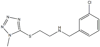 N-(3-CHLOROBENZYL)-2-((1-METHYL-1H-TETRAZOL-5-YL)THIO)ETHANAMINE Struktur