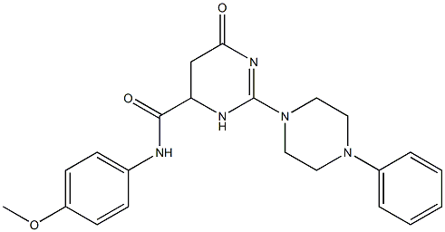 2-(4-PHENYL-1-PIPERAZINYL)-N-(4-METHOXYPHENYL)-6-OXO-3,4,5,6-TETRAHYDRO-4-PYRIMIDINECARBOXAMIDE Struktur