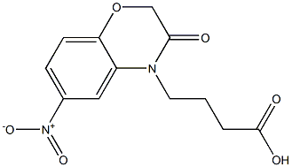 4-(2,3-DIHYDRO-6-NITRO-3-OXOBENZO[B][1,4]OXAZIN-4-YL)BUTANOIC ACID Struktur