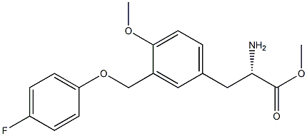 METHYL (2S)-2-AMINO-3-(3-[(4-FLUOROPHENOXY)METHYL]-4-METHOXYPHENYL)PROPANOATE Struktur