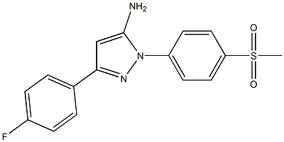 3-(4-FLUOROPHENYL)-1-(4-(METHYLSULFONYL)PHENYL)-1H-PYRAZOL-5-AMINE Struktur