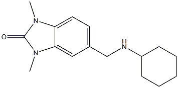 5-((CYCLOHEXYLAMINO)METHYL)-1,3-DIMETHYL-1,3-DIHYDRO-2H-BENZIMIDAZOL-2-ONE Struktur