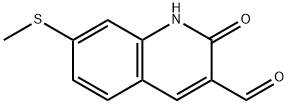 7-METHYLSULFANYL-2-OXO-1,2-DIHYDRO-QUINOLINE-3-CARBALDEHYDE Struktur