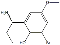 2-((1S)-1-AMINOPROPYL)-6-BROMO-4-METHOXYPHENOL Struktur