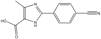 2-(4-CYANOPHENYL)-5-METHYL-3H-IMIDAZOLE-4-CARBOXYLIC ACID Struktur