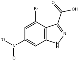 4-BROMO-6-NITRO-1H-INDAZOLE-3-CARBOXYLIC ACID Struktur