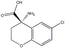 (4S)-4-AMINO-6-CHLOROCHROMANE-4-CARBOXYLIC ACID Struktur