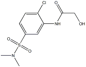 N-(2-CHLORO-5-[(DIMETHYLAMINO)SULFONYL]PHENYL)-2-HYDROXYACETAMIDE Struktur