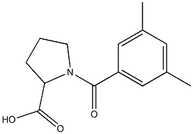 1-(3,5-DIMETHYLBENZOYL)PYRROLIDINE-2-CARBOXYLIC ACID Struktur