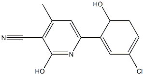 6-(5-CHLORO-2-HYDROXYPHENYL)-2-HYDROXY-4-METHYLPYRIDINE-3-CARBONITRILE Struktur