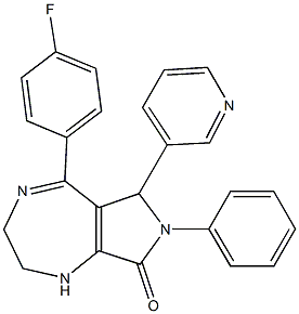 5-(4-FLUOROPHENYL)-7-PHENYL-6-PYRIDIN-3-YL-2,3,6,7-TETRAHYDROPYRROLO[3,4-E][1,4]DIAZEPIN-8(1H)-ONE Structure