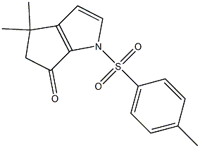 4,4-DIMETHYL-1-(TOLUENE-4-SULFONYL)-4,5-DIHYDRO-1H-CYCLOPENTA[B]PYRROL-6-ONE Struktur