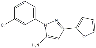 1-(3-CHLOROPHENYL)-3-(2-FURYL)-1H-PYRAZOL-5-AMINE Struktur