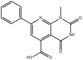 1-METHYL-2,4-DIOXO-7-PHENYL-1,2,3,4-TETRAHYDROPYRIDO[2,3-D]PYRIMIDINE-5-CARBOXYLIC ACID Struktur