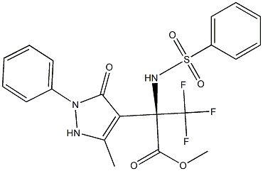 METHYL 3,3,3-TRIFLUORO-2-(5-METHYL-3-OXO-2-PHENYL-2,3-DIHYDRO-1H-PYRAZOL-4-YL)-N-(PHENYLSULFONYL)ALANINATE Struktur