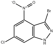 3-溴-6-氯-4-硝基-1H-吲唑, 885519-92-6, 結(jié)構(gòu)式