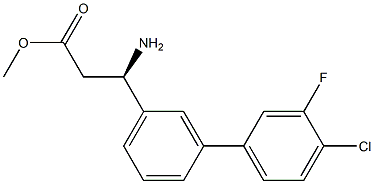 METHYL (3R)-3-AMINO-3-[3-(4-CHLORO-3-FLUOROPHENYL)PHENYL]PROPANOATE Struktur