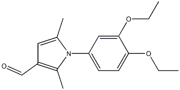 1-(3,4-DIETHOXYPHENYL)-2,5-DIMETHYL-1H-PYRROLE-3-CARBALDEHYDE Struktur