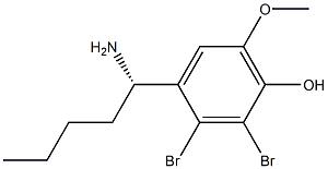 4-((1S)-1-AMINOPENTYL)-2,3-DIBROMO-6-METHOXYPHENOL Struktur