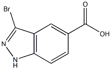 3-BROMO-5-(1H)INDAZOLE CARBOXYLIC ACID Struktur