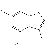 4,6-DIMETHOXY-3-METHYL-1H-INDOLE Struktur