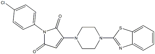 3-[4-(1,3-BENZOTHIAZOL-2-YL)PIPERAZIN-1-YL]-1-(4-CHLOROPHENYL)-1H-PYRROLE-2,5-DIONE Struktur