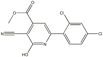 METHYL 6-(2,4-DICHLOROPHENYL)-3-CYANO-2-HYDROXYPYRIDINE-4-CARBOXYLATE Struktur