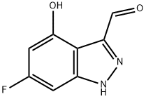 6-FLUORO-4-HYDROXY-3-(1H)INDAZOLE CARBOXALDEHYDE Struktur