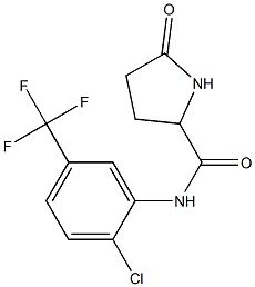 5-OXO-PYRROLIDINE-2-CARBOXYLIC ACID (2-CHLORO-5-TRIFLUOROMETHYL-PHENYL)-AMIDE Struktur