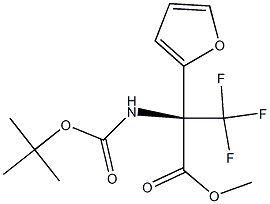 METHYL N-(TERT-BUTOXYCARBONYL)-3,3,3-TRIFLUORO-2-(2-FURYL)ALANINATE Struktur