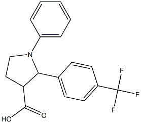 1-PHENYL-2-(4-(TRIFLUOROMETHYL)PHENYL)PYRROLIDINE-3-CARBOXYLIC ACID Struktur