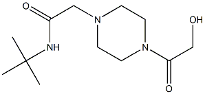 N-(TERT-BUTYL)-2-(4-GLYCOLOYLPIPERAZIN-1-YL)ACETAMIDE Struktur