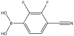 4-CYANO-2,3-DIFLUOROPHENYLBORONIC ACID Struktur