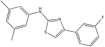 2-(3,5-DIMETHYLPHENYL)AMINO-4-(3-FLUOROPHENYL)THIAZOLE Struktur