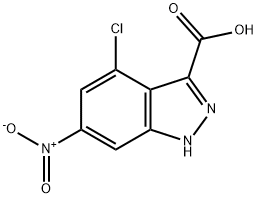 4-CHLORO-6-NITRO-3-(1H)INDAZOLE CARBOXYLIC ACID Struktur