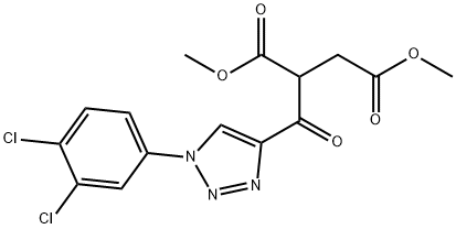 DIMETHYL 2-([1-(3,4-DICHLOROPHENYL)-1H-1,2,3-TRIAZOL-4-YL]CARBONYL)SUCCINATE Struktur