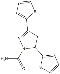 3,5-DI(THIOPHEN-2-YL)-4,5-DIHYDRO-1H-PYRAZOLE-1-CARBOXAMIDE Struktur