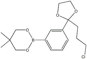 2-[3-[2-(3-CHLOROPROPYL)-1,3-DIOXOLAN-2-YL]PHENYL]-5,5-DIMETHYL-1,3,2-DIOXABORINANE Struktur